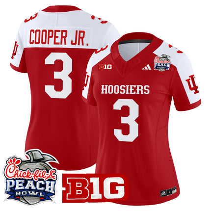 Women's Indiana Hoosiers 2026 Peach Bowl Vapor Limited Jersey V2 - All Stitched