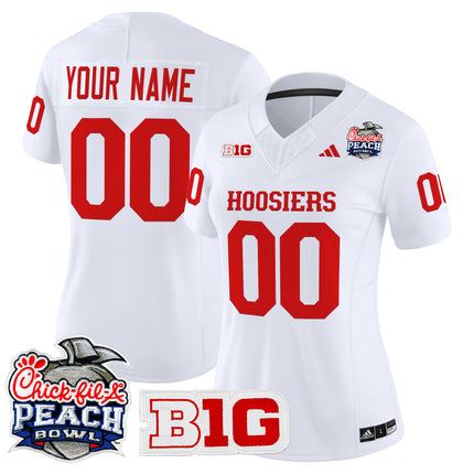 Indiana Hoosiers 2026 Peach Bowl Vapor Limited Custom Jersey V2 - All Stitched