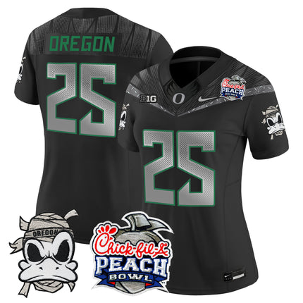Women's Oregon Ducks "Mummy Duck" Vapor Limited Jersey - 2026 Peach Bowl Patch - All Stitched