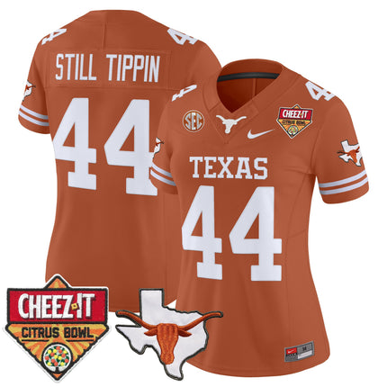 Women's Texas Longhorns 2025 Cheez-It Citrus Bowl Patch Vapor Limited Jersey - All Stitched
