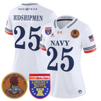 White / #25 Midshipmen / S