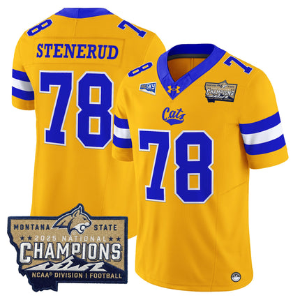 Men's Montana State Bobcats 2025 National Champions Vapor Limited Jersey - All Stitched
