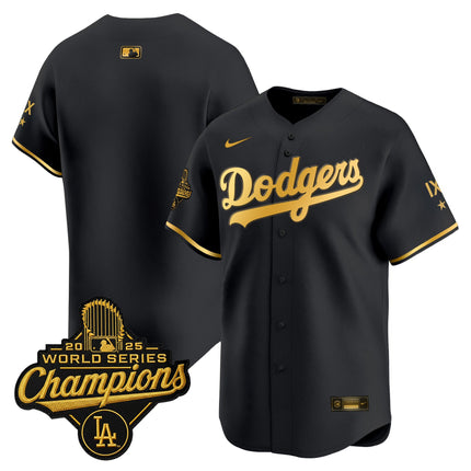 Men's Los Angeles Dodgers 9-Time Champions Gold Trim Vapor Premier Limited Jersey - All Stitched