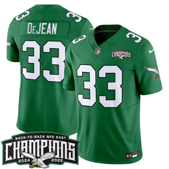 Men's Philadelphia Eagles Back-To-Back 2024-2025 NFC East Division Champions Vapor Limited Jersey - All Stitched