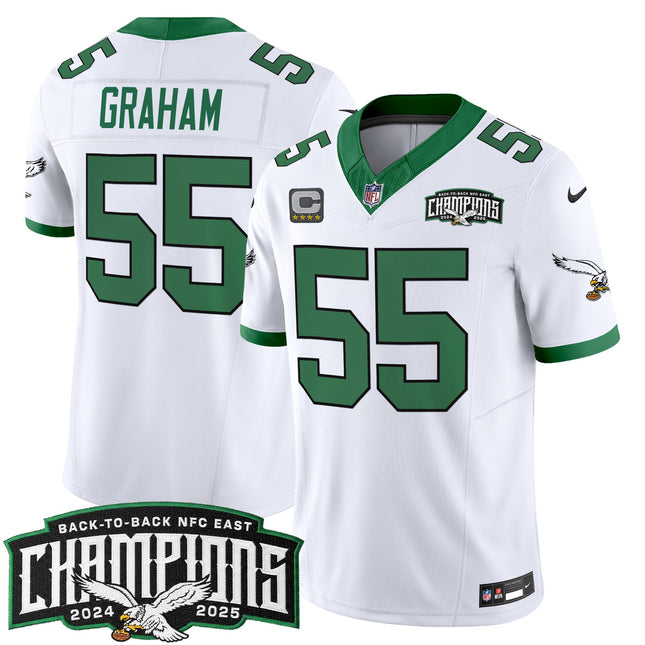 Men's Philadelphia Eagles Back-To-Back 2024-2025 NFC East Division Champions Vapor Limited Jersey - All Stitched