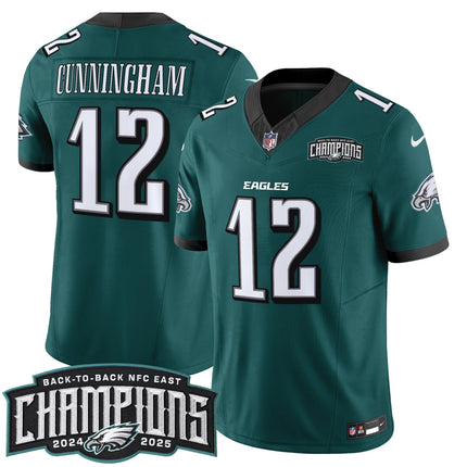 Men's Philadelphia Eagles Back-To-Back 2024-2025 NFC East Division Champions Vapor Limited Jersey - All Stitched