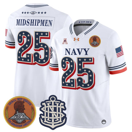 Men's Navy Midshipmen 1776-2026 America Vapor Limited Jersey - Stitched