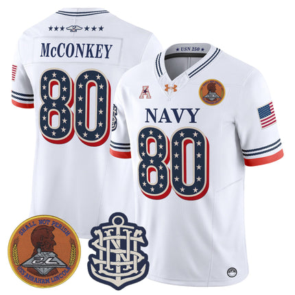 Men's Navy Midshipmen 1776-2026 America Vapor Limited Jersey - Stitched