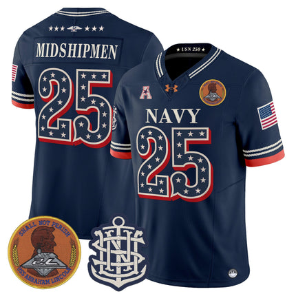 Men's Navy Midshipmen 1776-2026 America Vapor Limited Jersey - Stitched