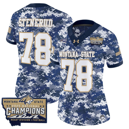 Women's Montana State Bobcats 2025 National Champions Vapor Limited Jersey - All Stitched