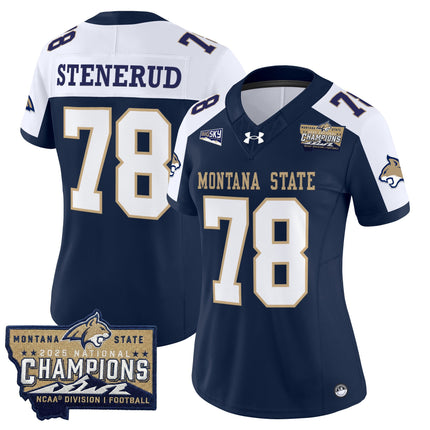Women's Montana State Bobcats 2025 National Champions Vapor Limited Jersey - All Stitched