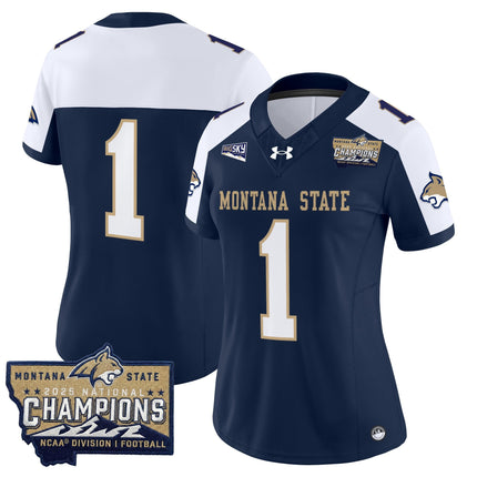 Women's Montana State Bobcats 2025 National Champions Vapor Limited Jersey - All Stitched
