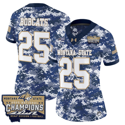 Women's Montana State Bobcats 2025 National Champions Vapor Limited Jersey - All Stitched