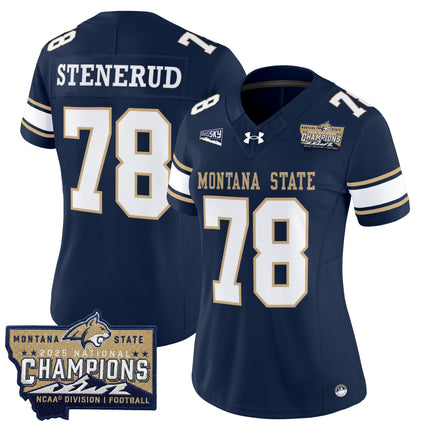 Women's Montana State Bobcats 2025 National Champions Vapor Limited Jersey - All Stitched