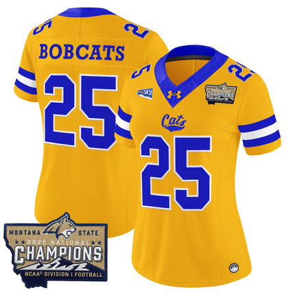 Women's Montana State Bobcats 2025 National Champions Vapor Limited Jersey - All Stitched