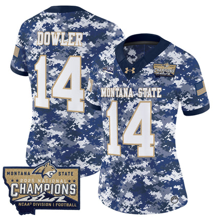 Women's Montana State Bobcats 2025 National Champions Vapor Limited Jersey - All Stitched