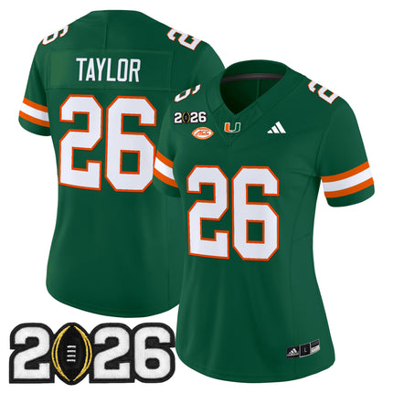 Women's Miami Hurricanes 2026 CFP Final Patch Vapor Limited Jersey - All Stitched