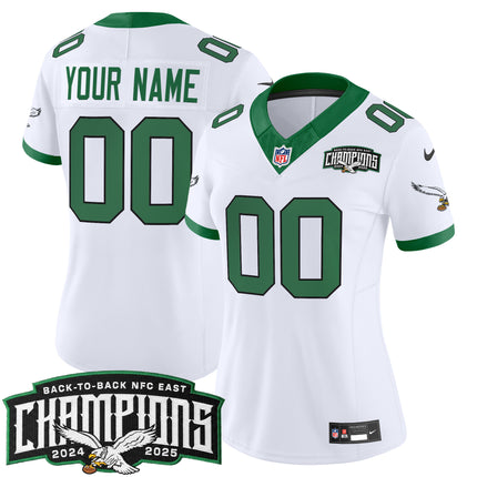 Philadelphia Eagles Back-To-Back 2024-2025 NFC East Division Champions Vapor Limited Custom Jersey - All Stitched