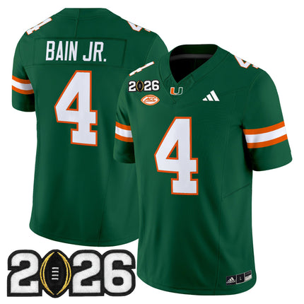 Men's Miami Hurricanes 2026 CFP Final Patch Vapor Limited Jersey - All Stitched