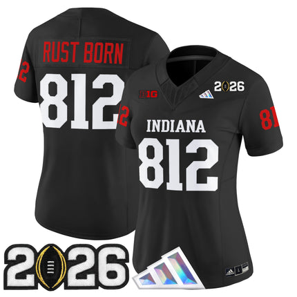 Women's Indiana Hoosiers 2026 CFP Final Patch Vapor Limited Jersey V3 - All Stitched