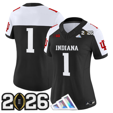 Women's Indiana Hoosiers 2026 CFP Final Patch Vapor Limited Jersey V3 - All Stitched