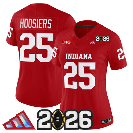 Women's Indiana Hoosiers 2026 CFP Final Patch Vapor Limited Jersey V3 - All Stitched