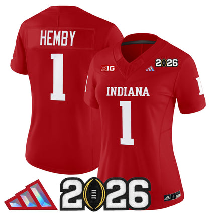 Women's Indiana Hoosiers 2026 CFP Final Patch Vapor Limited Jersey V3 - All Stitched