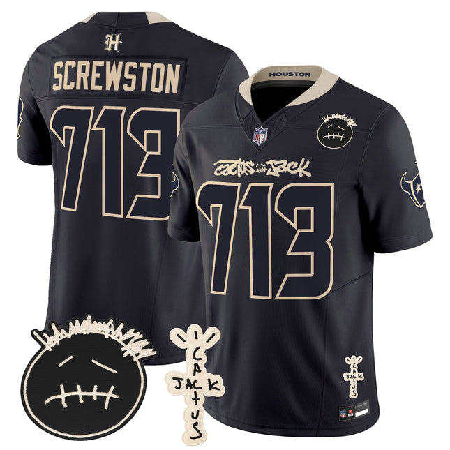 Men's Houston Texans x Cactus Jack Vapor Limited Jersey V2 - All Stitched