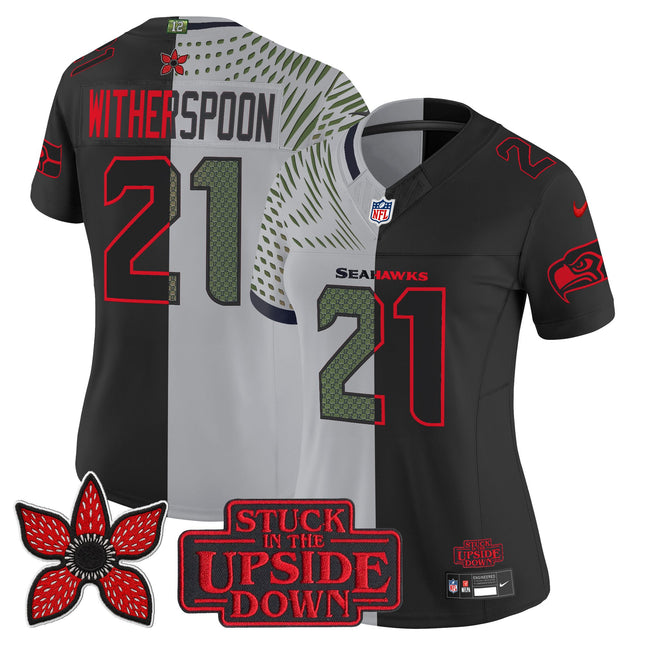 Women's Seattle Seahawks 'Upside Down Edition' Vapor Limited Jersey - All Stitched