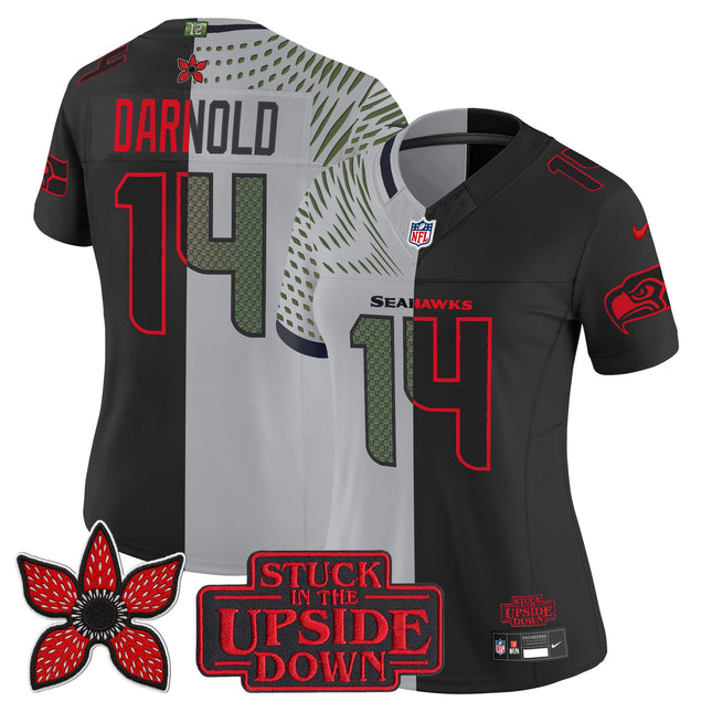 Women's Seattle Seahawks 'Upside Down Edition' Vapor Limited Jersey - All Stitched