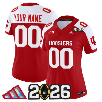 Indiana Hoosiers 2026 CFP Final Patch Vapor Limited Custom Jersey V4 - All Stitched