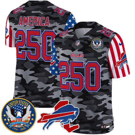 Men's Buffalo Bills "America250 Edition" Style Vapor Limited Jersey - All Stitched