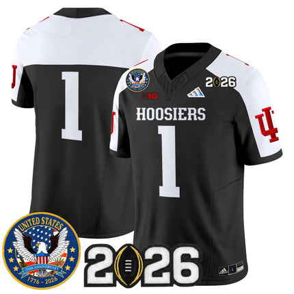 Men's Indiana Hoosiers "United States 250th Anniversary Patch" Vapor Limited Jersey - All Stitched