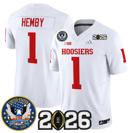 Men's Indiana Hoosiers "United States 250th Anniversary Patch" Vapor Limited Jersey - All Stitched
