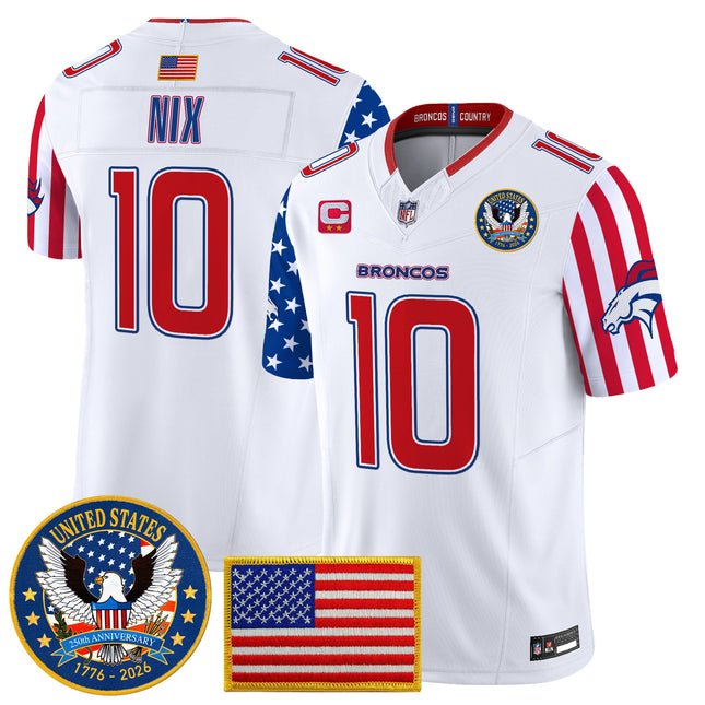Men's Denver Broncos "America250 Edition" Vapor Limited Jersey V2 - All Stitched
