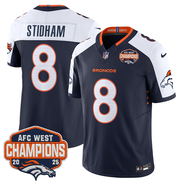 Men's Denver Broncos 2025 AFC West Division Champions Vapor Limited Jersey - All Stitched