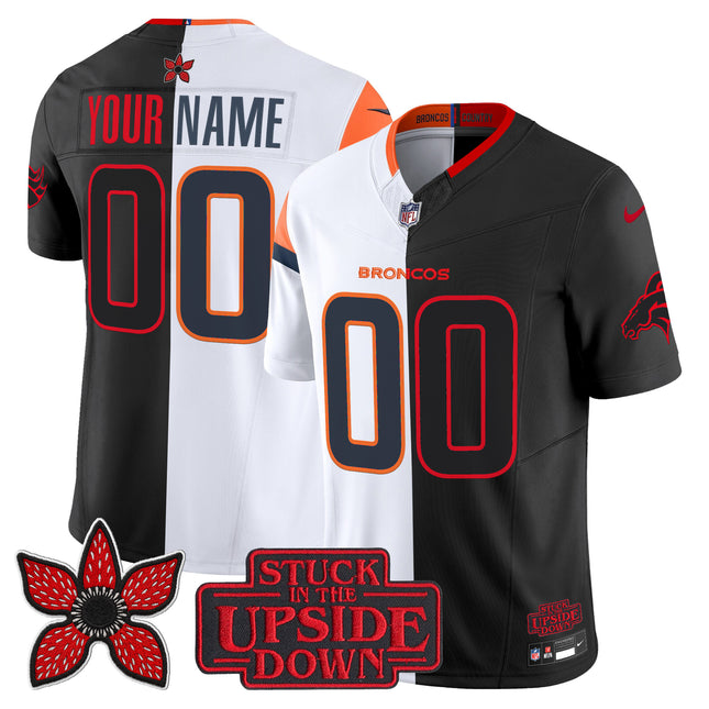 Denver Broncos 'Upside Down Edition' Vapor Limited Custom Jersey - All Stitched
