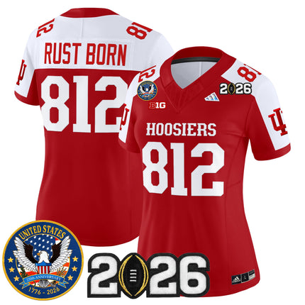 Women's Indiana Hoosiers "United States 250th Anniversary Patch" Vapor Limited Jersey - All Stitched