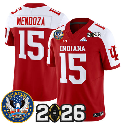 Men's Indiana Hoosiers "United States 250th Anniversary Patch" Vapor Limited Jersey V2 - All Stitched