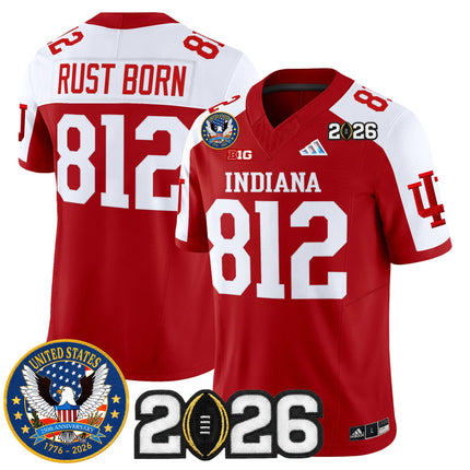 Men's Indiana Hoosiers "United States 250th Anniversary Patch" Vapor Limited Jersey V2 - All Stitched