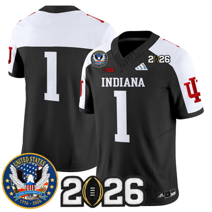 Men's Indiana Hoosiers "United States 250th Anniversary Patch" Vapor Limited Jersey V2 - All Stitched