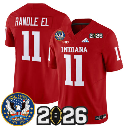 Men's Indiana Hoosiers "United States 250th Anniversary Patch" Vapor Limited Jersey V2 - All Stitched
