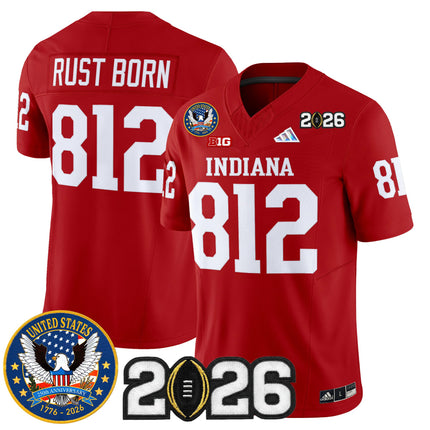 Men's Indiana Hoosiers "United States 250th Anniversary Patch" Vapor Limited Jersey V2 - All Stitched