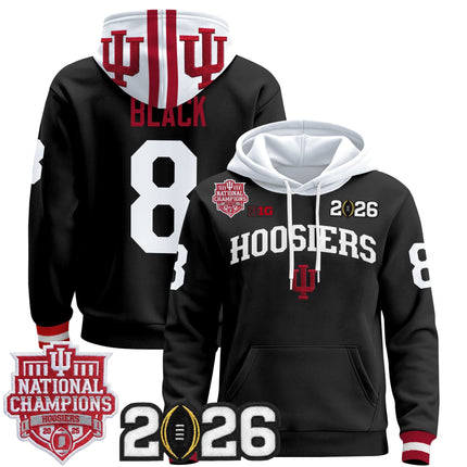 Men's Indiana Hoosiers 2025 National Champions & 2026 CFP Final Patch Premium Pullover Hoodie - All Stitched