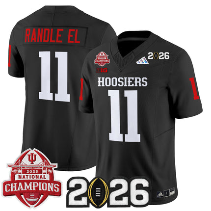 Men's Indiana Hoosiers 2025 National Champions & 2026 CFP Final Patch Vapor Limited Jersey V2 - All Stitched