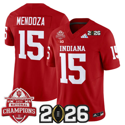 Men's Indiana Hoosiers 2025 National Champions & 2026 CFP Final Patch Vapor Limited Jersey V2 - All Stitched