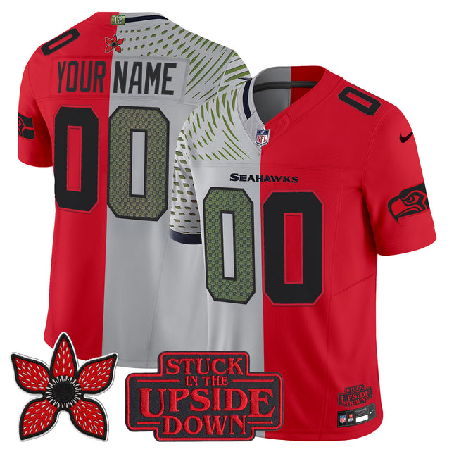 Seattle Seahawks 'Upside Down Edition' Vapor Limited Custom Jersey - All Stitched