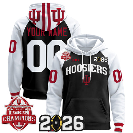 Indiana Hoosiers 2025 National Champions & 2026 CFP Final Patch Premium Custom Pullover Hoodie V2 - All Stitched