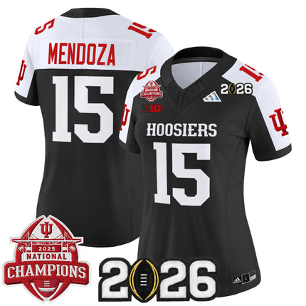 Women's Indiana Hoosiers 2025 National Champions & 2026 CFP Final Patch Vapor Limited Jersey V2 - All Stitched