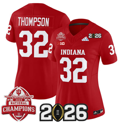 Women's Indiana Hoosiers 2025 National Champions & 2026 CFP Final Patch Vapor Limited Jersey V2 - All Stitched